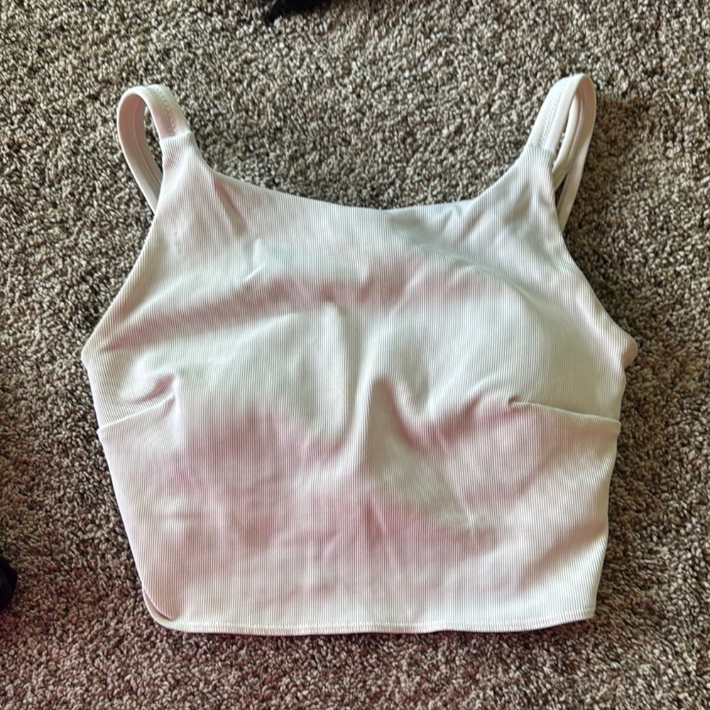 Lululemon White cropped Tank Top